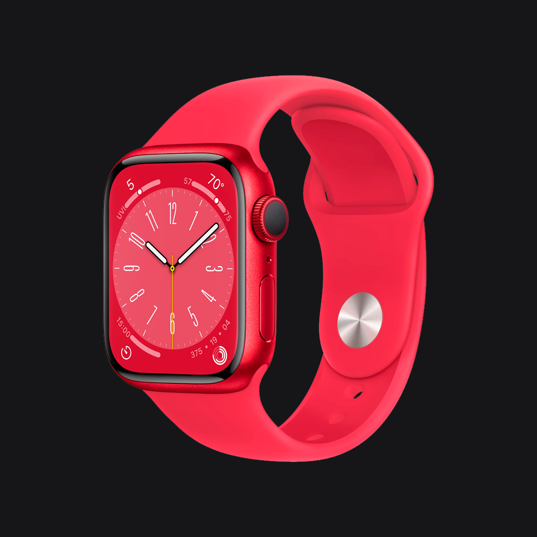 Apple Watch Series 8 (GPS) - Caja de aluminio (PRODUCT)RED de 41 mm - Correa deportiva (PRODUCT)RED - Talla única