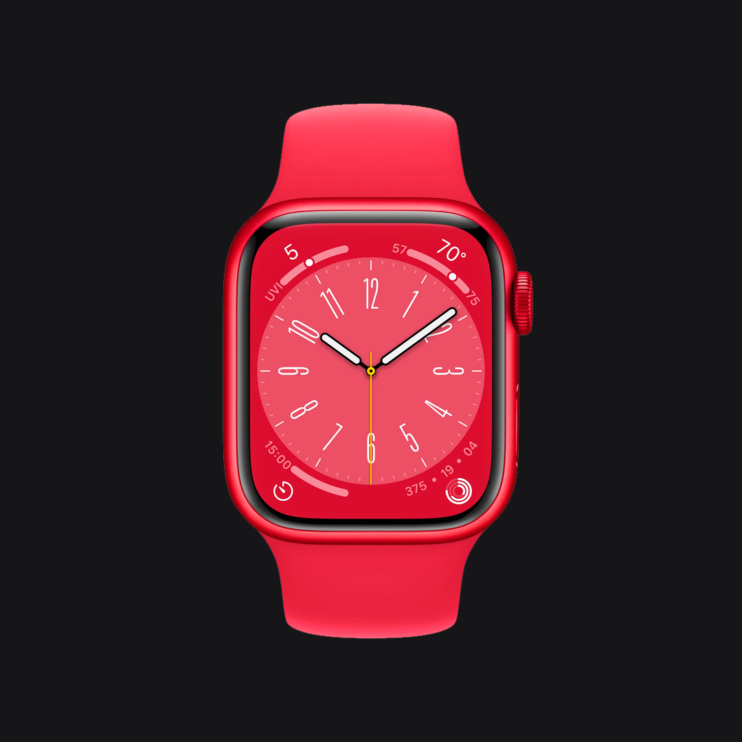 Apple Watch Series 8 (GPS) - Caja de aluminio (PRODUCT)RED de 41 mm - Correa deportiva (PRODUCT)RED - Talla única