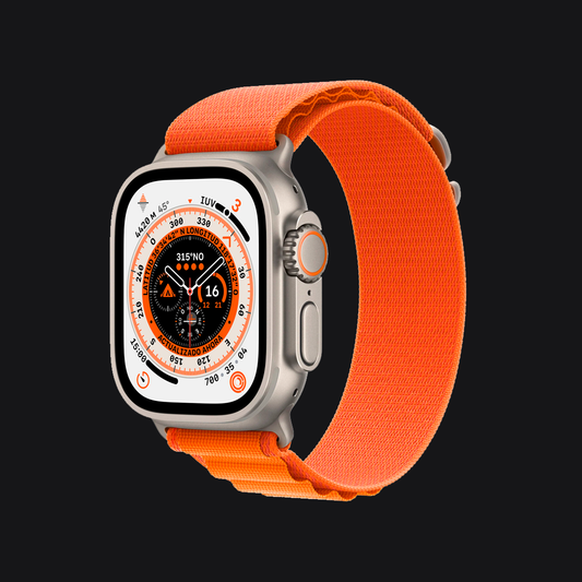 Apple Watch Ultra (GPS + Cellular) - Caja de titanio de 49 mm - Correa Loop Alpine naranja - Talla M